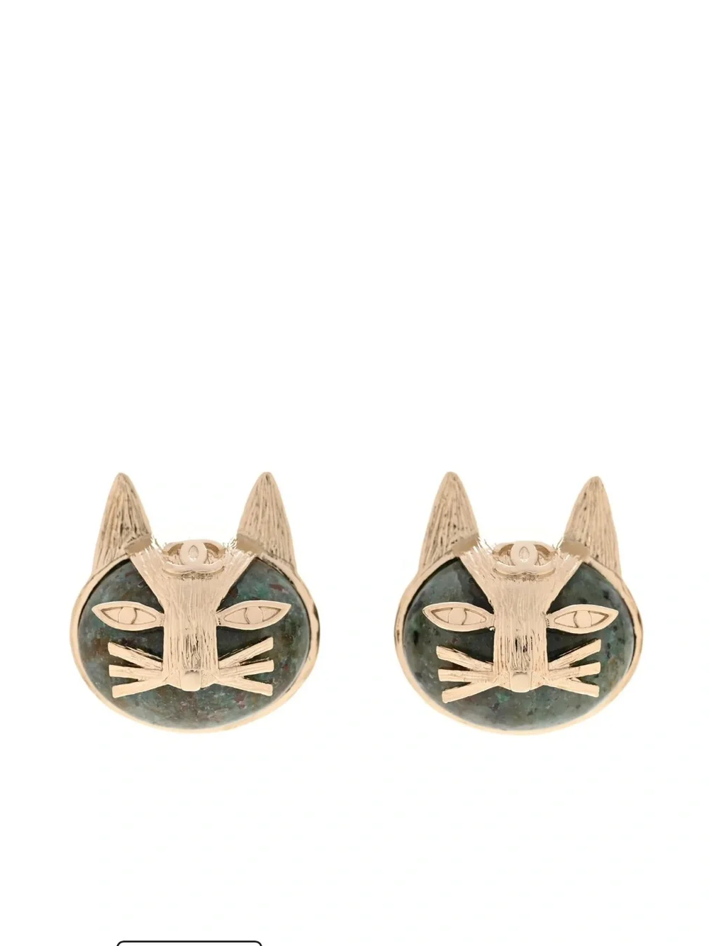 😻 ChaneI Egypt Cat Face Stud Letter Logo Earrings